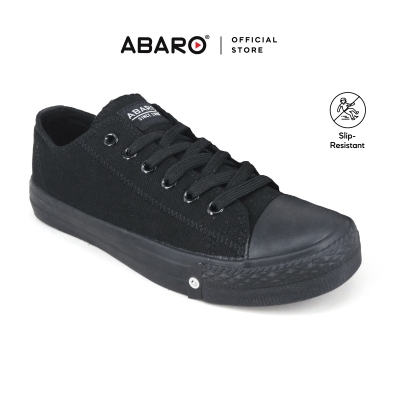 Black School Shoes ABARO 7286 Canvas Secondary Unisex